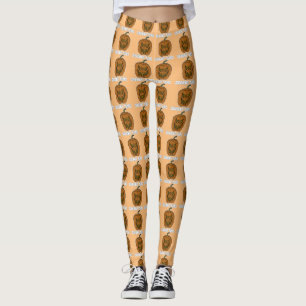 Legging Pernas de Abóbora do Halloween