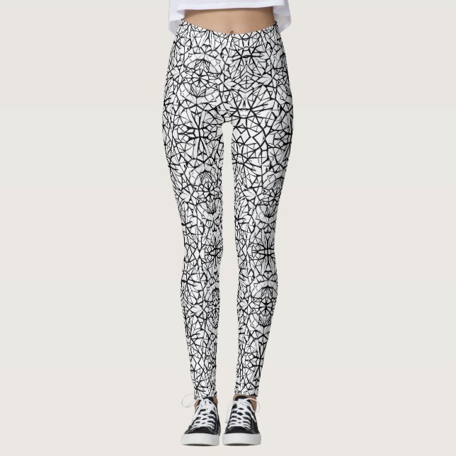 Legging Pernas de abstrato de design (Frente)