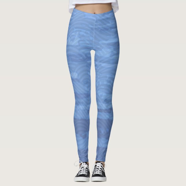Legging Pernas de água azul (Frente)