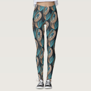 Legging Pernas de Aqua/ Brown Peacock Mulheres