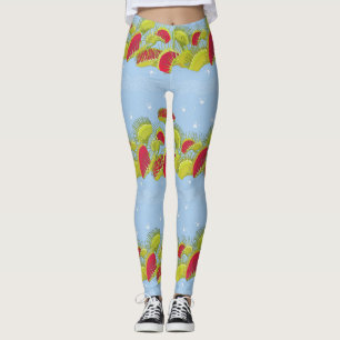 Legging pernas de armadilha azul