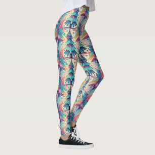 Legging Pernas de árvores de Natal ciganas