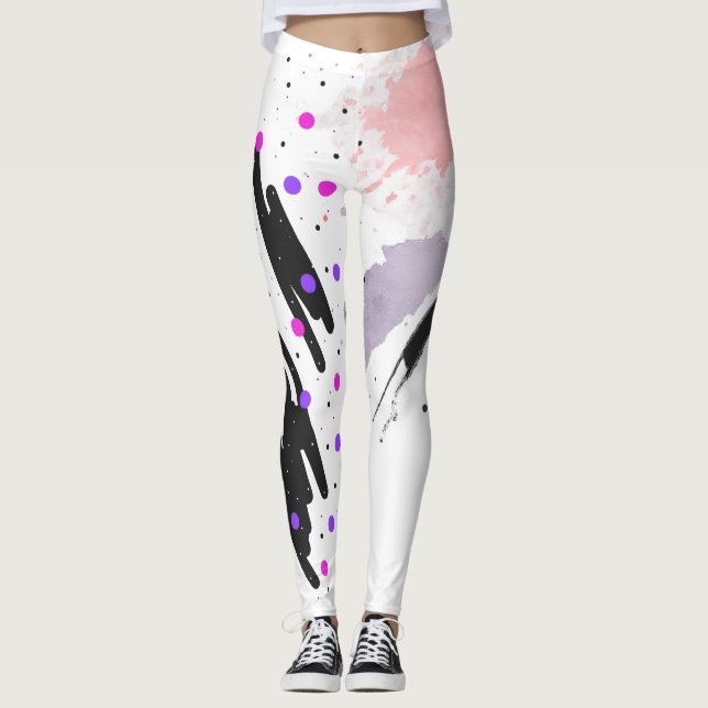 Legging Pernas de Bolinhas abstrato (Frente)