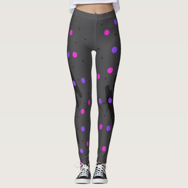 Legging Pernas de Bolinhas abstrato (Frente)