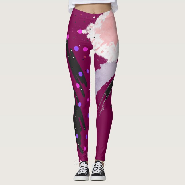 Legging Pernas de Bolinhas abstrato (Frente)