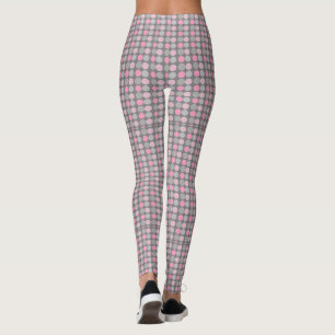 Legging Pernas de Bolinhas rosa e Cinza