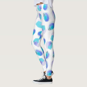 Legging Pernas de Brushstrokes de Aquarela