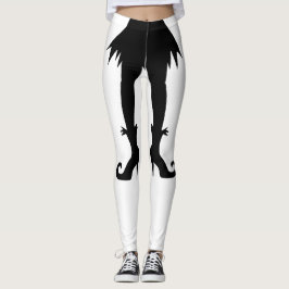 Legging Pernas de Bruxas do Halloween com saia e botas