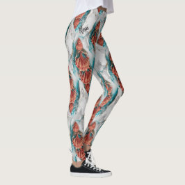 Legging Pernas de cascos do Mar Vermelho