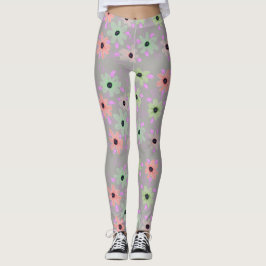 Legging Pernas de Cinza Flores