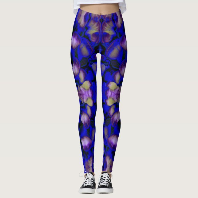 Legging Pernas de cogumelos azuis (Frente)