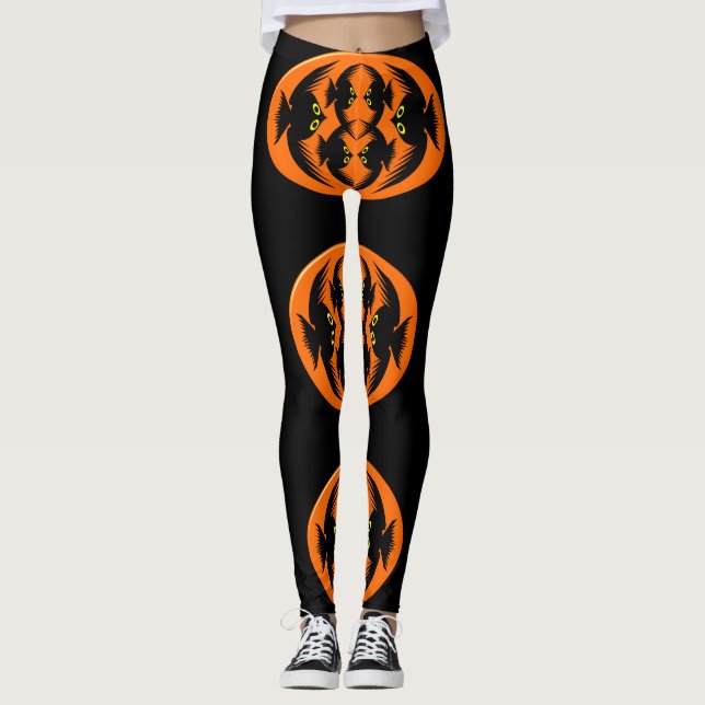 Legging Pernas de Coroa de Halloween (Frente)
