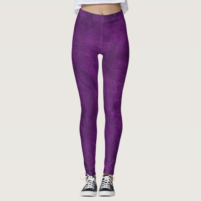 Legging Pernas de couro magenta, cor-de-rosa (Frente)