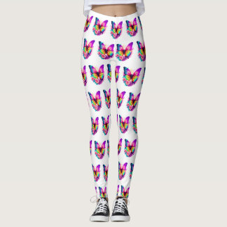 Legging Pernas de design de borboletas coloridas