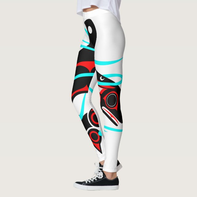 Legging Pernas de design de orca (Esquerda)