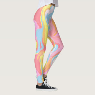 Legging Pernas de design de pintura por gotejamento de abs