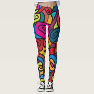Legging Pernas de Design, em negrito e coloridas