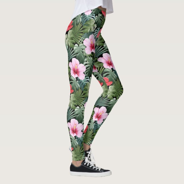 Legging Pernas de design flóricas (Direita)