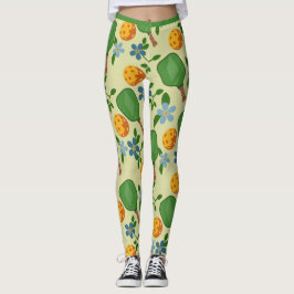 Legging Pernas De Diversão De Picleball Com Floral Vibrant