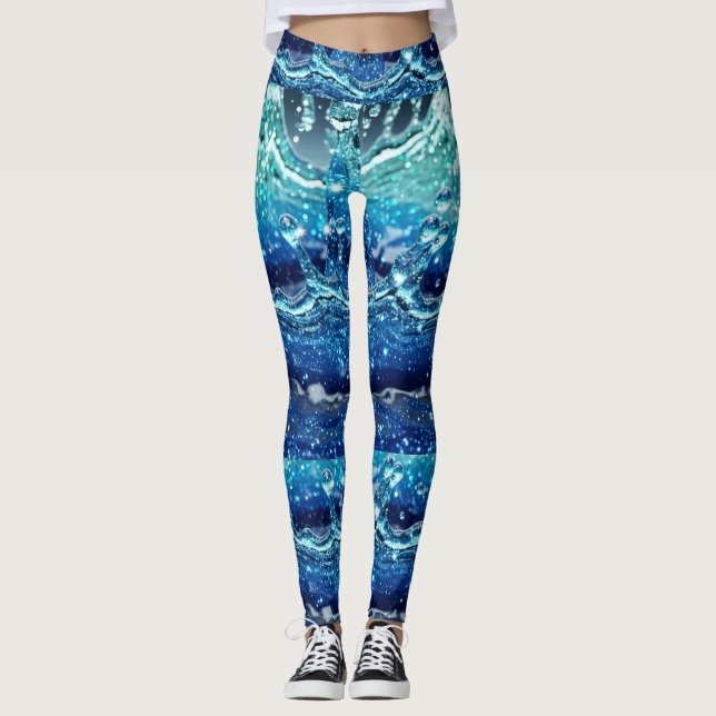 Legging pernas de esfregaço de água (Frente)