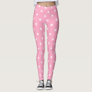 Legging Pernas de Estrelas Grandes Rosa