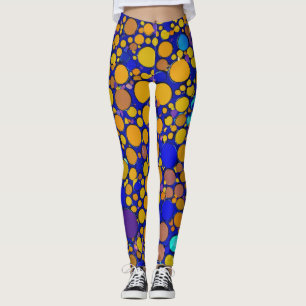 Legging Pernas de Festa de aniversário AZUL E AMARELO