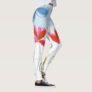 Legging Pernas de Flor Grandes Adoráveis