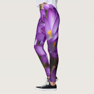 Legging Pernas de Flor Roxas