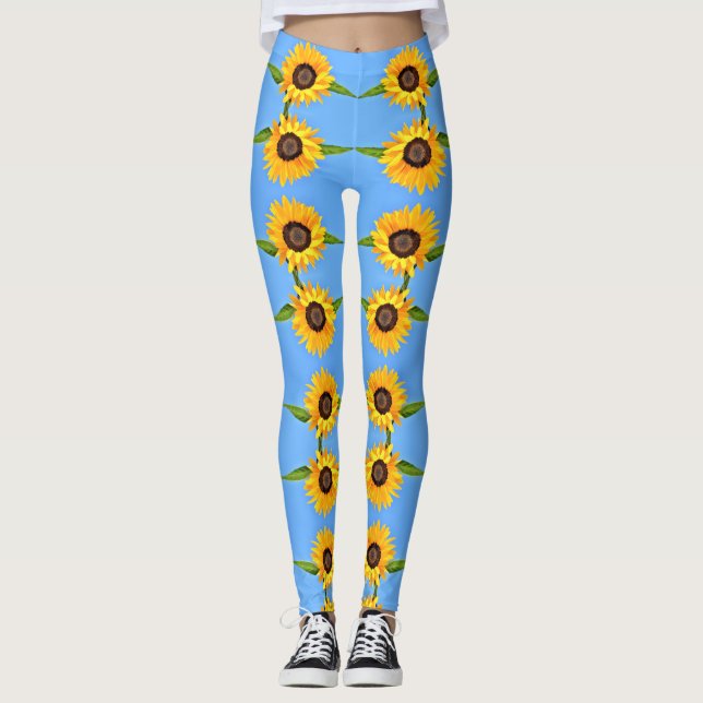 Legging Pernas de girassol Céu Azul (Frente)