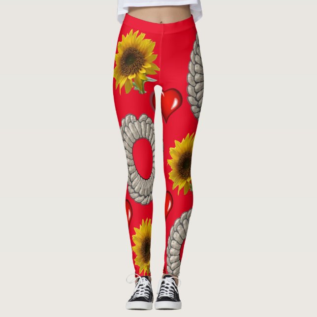 Legging Pernas de girassol longo (Frente)
