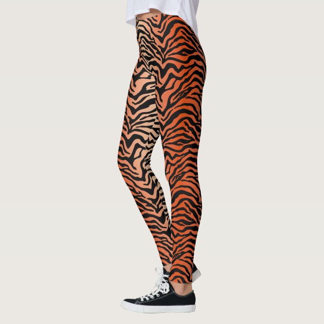 Legging Pernas de impressão de faixa de Tigre (Esquerda)