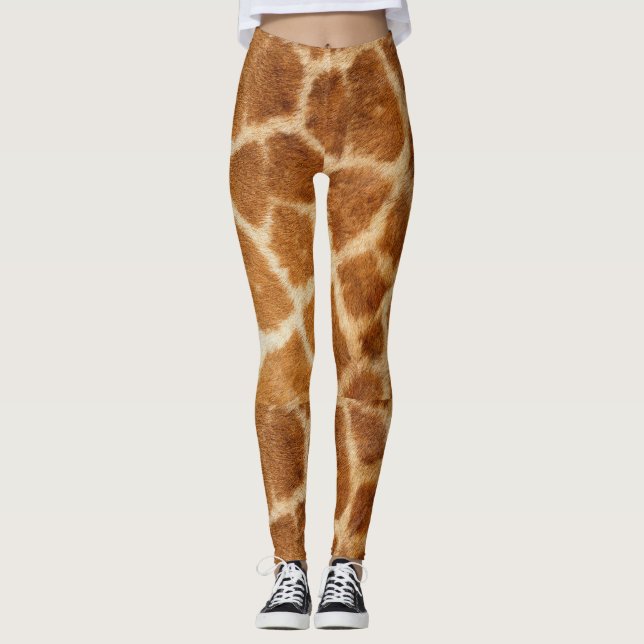 Legging pernas de impressão de girafa (Frente)