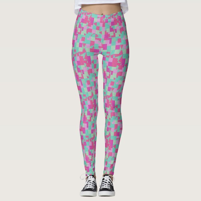 Legging Pernas de Malhação abstrato Yoga (Frente)