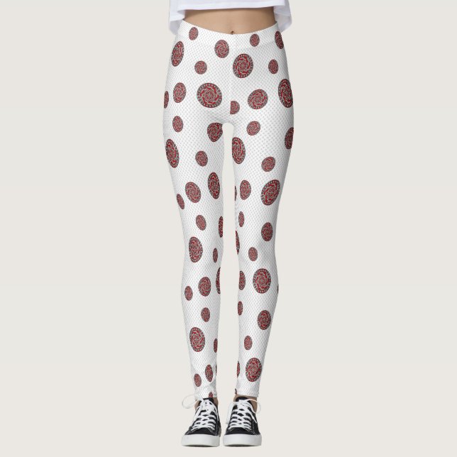 Legging Pernas de máquinas vermelhas (Frente)