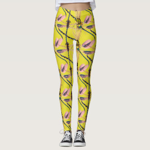 Legging Pernas de mosca amarela sunshine