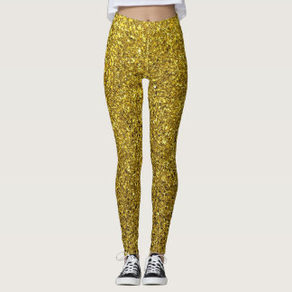 Legging Pernas de ouro não espumantes