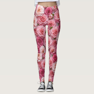 Legging Pernas de padrão rosa