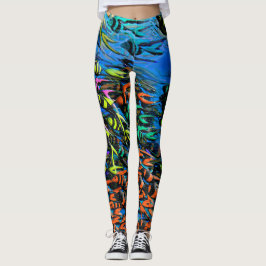 Legging Pernas de Peixes Tropicais