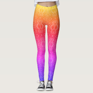 Legging Pernas de pele do arco-íris Cobra