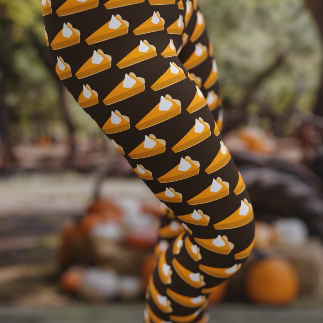 Legging Pernas de Pizza de Abóbora de Ação de Graças (🎃 🍗  Perfect for wearing on Thanksgiving )