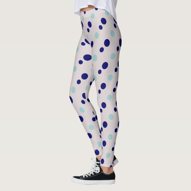 Legging Pernas de pontos verdes e marinhos (Esquerda)