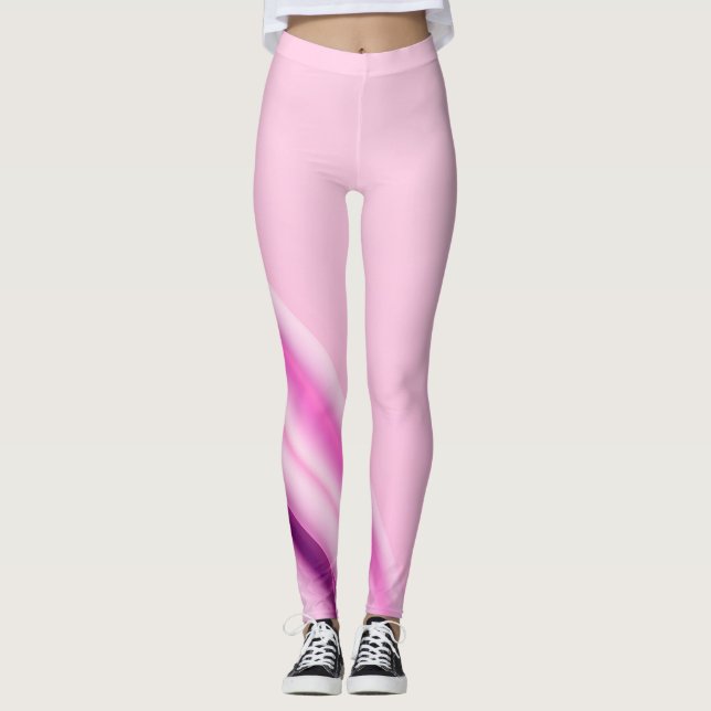 Legging Pernas de rosa claro feminina (Frente)