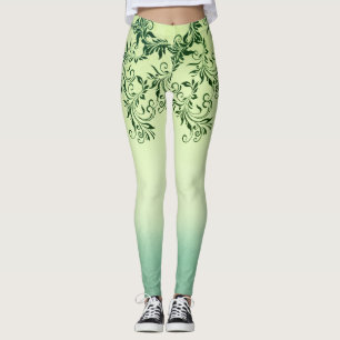 Legging Pernas de sonho de verde limão de folha