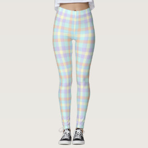 Legging Pernas de Xadrez de Pastel