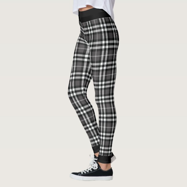 Legging Pernas de Xadrez preto e branco (Esquerda)
