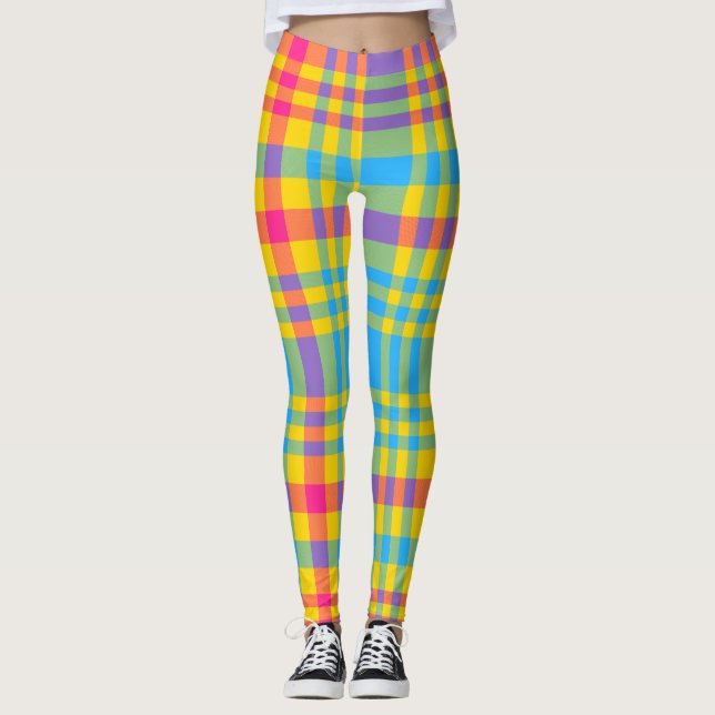 Legging Pernas de Xadrez Sunny Days (Frente)
