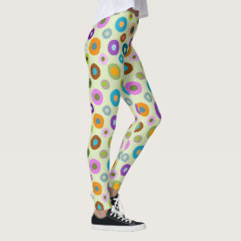 Legging Pernas divertidas por todos os pontos coloridos em