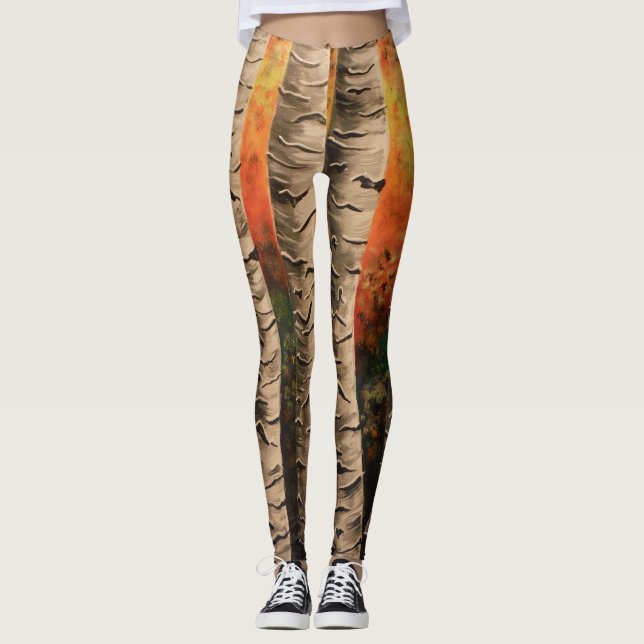 Legging Pernas do Birch Branco (Frente)