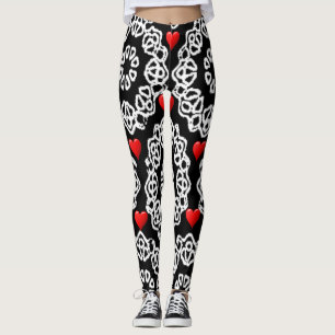 Legging Pernas do dia de os namorados longas