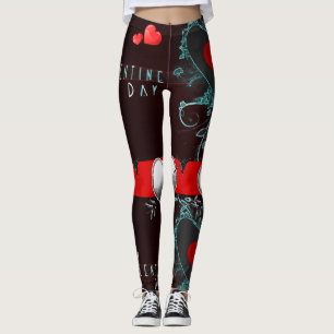 Legging Pernas do dia de os namorados longas